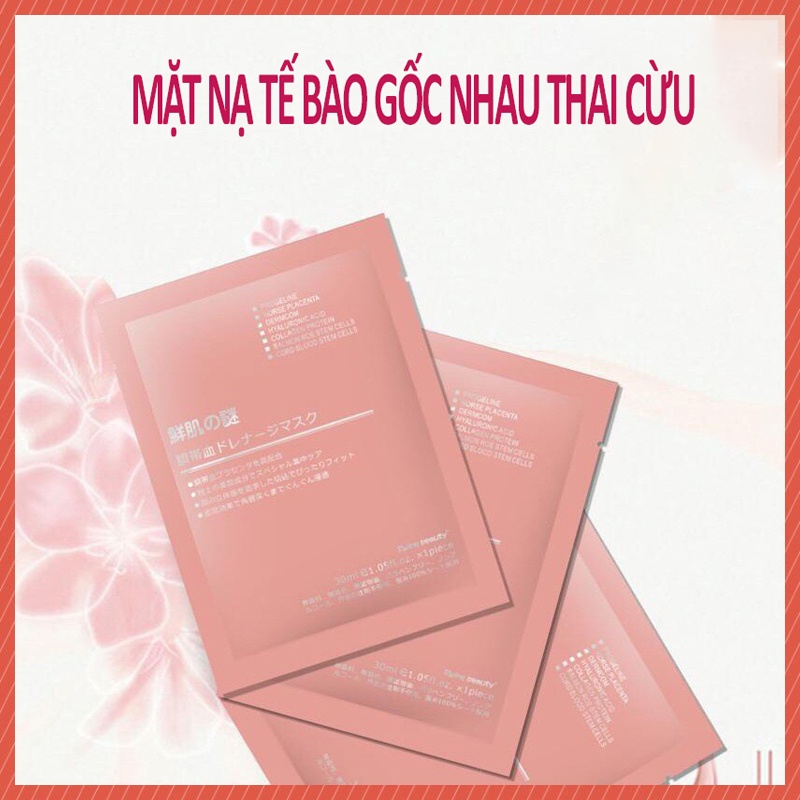 SET 10 MẶT NẠ NHAU THAI CỪU Mặt Nạ Tế Bào Gốc Nhau Thai Cừu Cuống Rốn ,mặt nạ giấy, Mặt Nạ cấp ẩm LY'SHOP A1