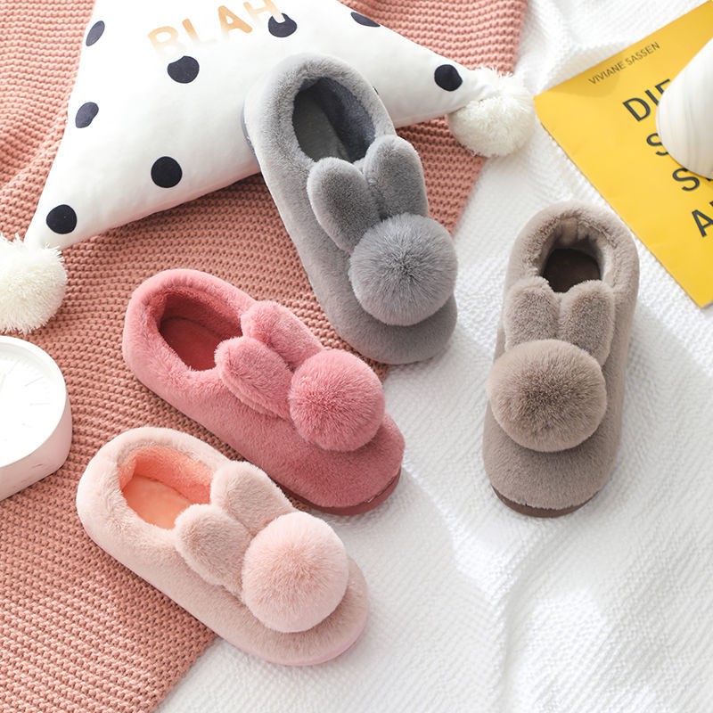 Dép Bông Đi Trong Nhà Chống Trượt Giữ Ấm Chân Họa Tiết Hoạt Hình Ba Chiều Thời Trang Mùa Đông Cho Nữ