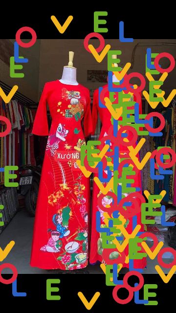🍎SALE 2 MAU AO DAI XUAN CHI 150 K .1 AO MAY SAN.