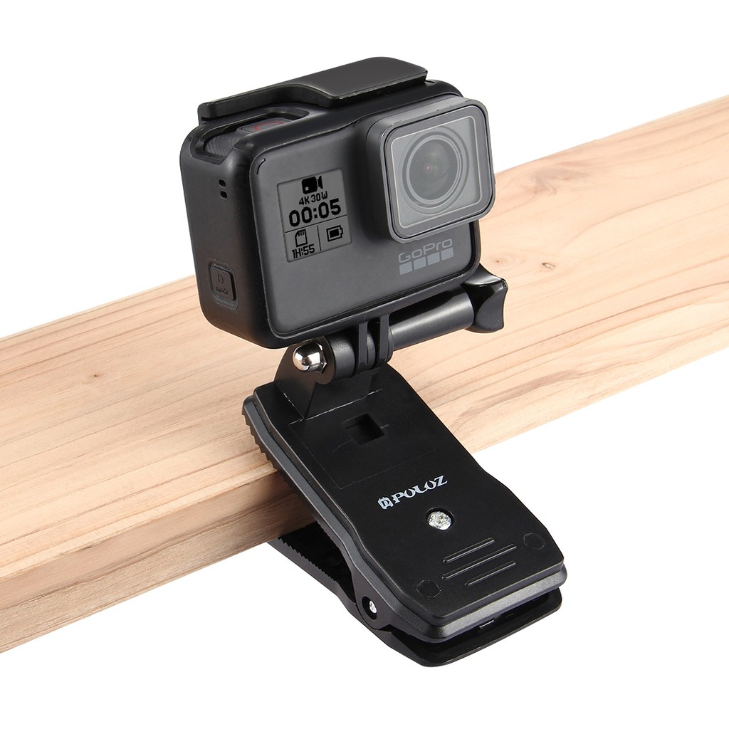 Kẹp vai balo gắn GoPro Hero Action Cam xoay 360 độ Puluz - Hàng chính hãng