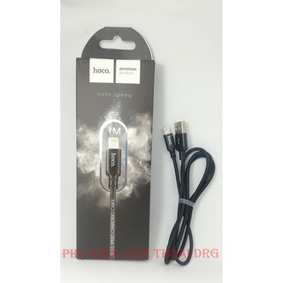 Cáp sạc nhanh Hoco X14,cổng IP,bọc dây dù,tương thích nhiều thiết bị