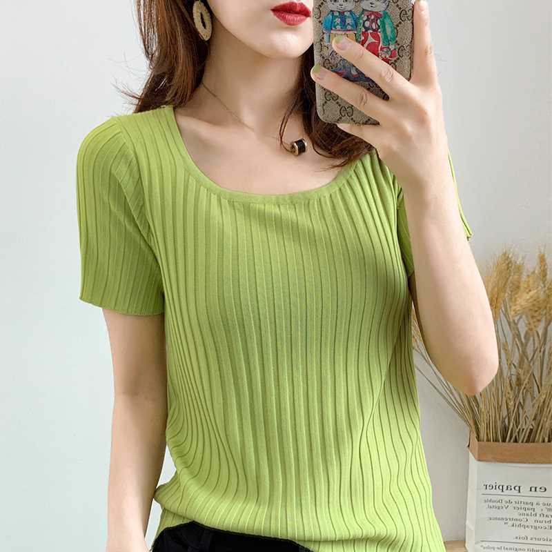 SUXI Áo Thun Nữ Cổ Tròn