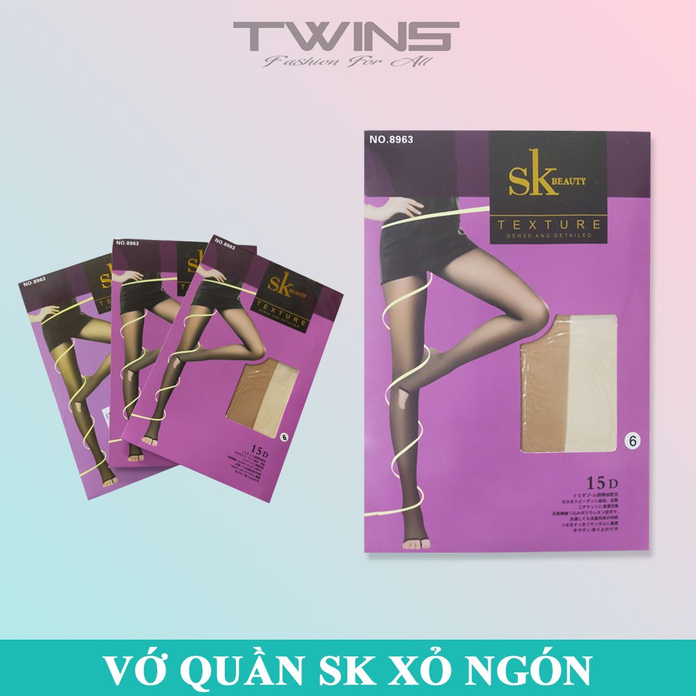 Vớ luôn quần xỏ ngón 2 màu da, đen SK 15D