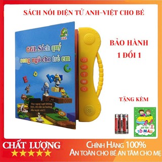 Sách Nói Điện Tử Song Ngữ Anh - Việt Mẫu Mới Hàng Đẹp Tặng Kèm Pin Và Tô Màu