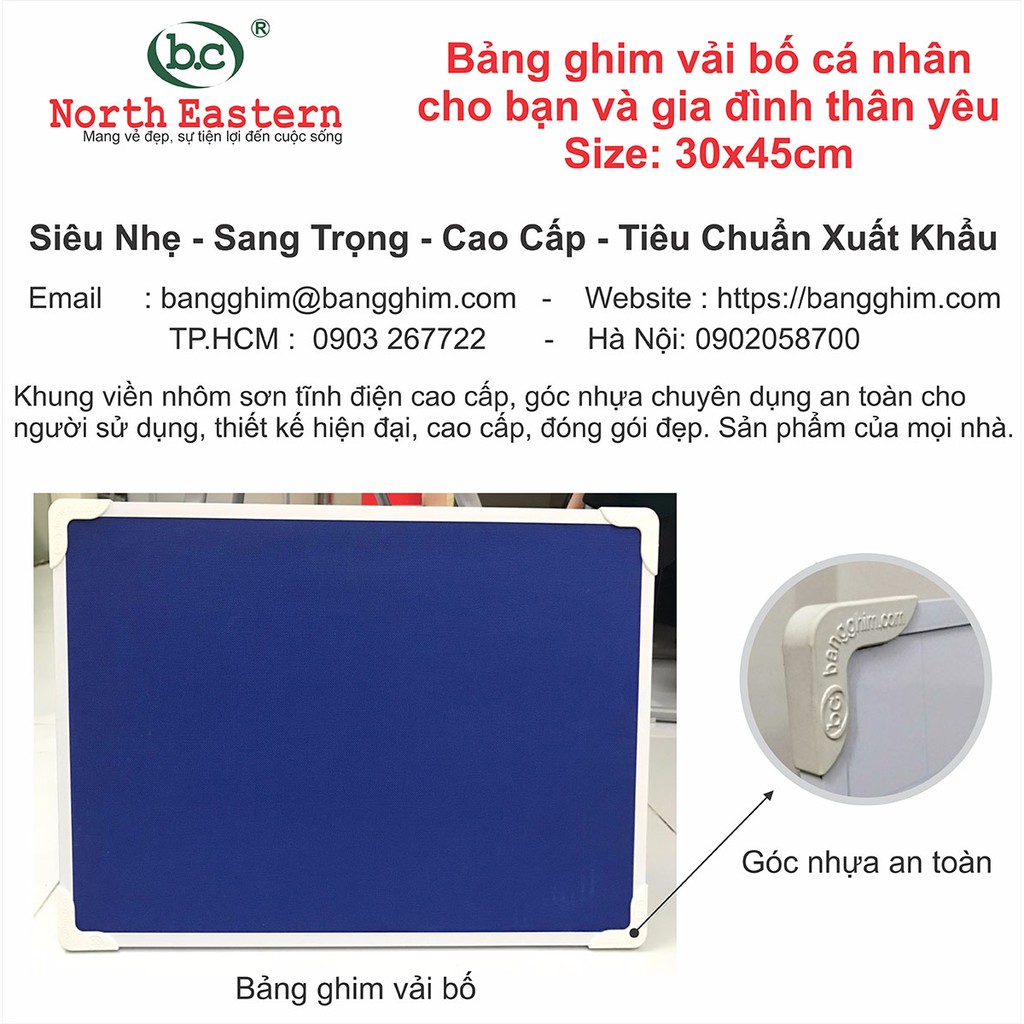 Bảng ghim thông báo giá rẻ, KT 30x45cm