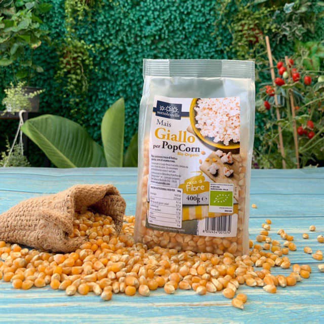 Hạt Nổ Bỏng Ngô Vàng Hữu Cơ 400g Sottolestelle 400g Organic Yellow Popcorn