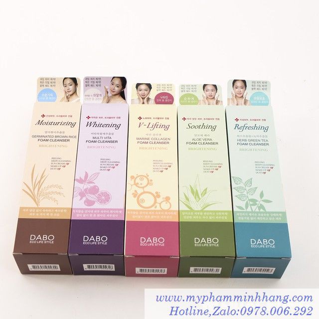 SỮA RỬA MẶT DABO ECO LIFE STYLE: MOISTURIZING- SOOTHING- WHITENING- REFRESHING- V LIFTING