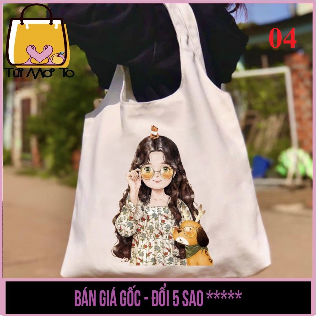 [Nhận In Theo Mẫu] 100 Mẫu Hot Nhất Túi Tote Vải Canvas Đẹp Cực Hot Có Khóa Miệng