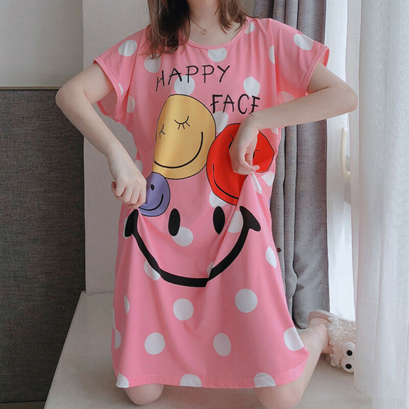 Bộ đồ ngủ pijama tay ngắn cotton mềm mát họa tiết hoạt hình mùa hè dễ thương