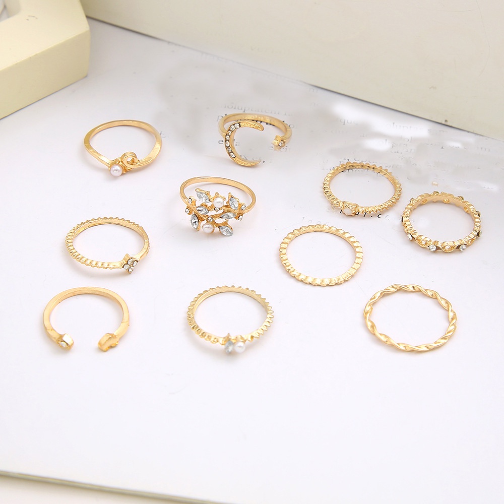 Bộ 10 Nhẫn Thời Trang Phong Cách Bohemian Cho Nữ