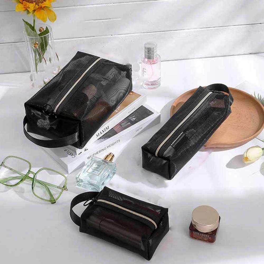 Túi Lưới Đựng Mỹ Phẩm / Đồ Trang Điểm Sức Chứa Lớn Có Khóa Kéo Tiện Dụng