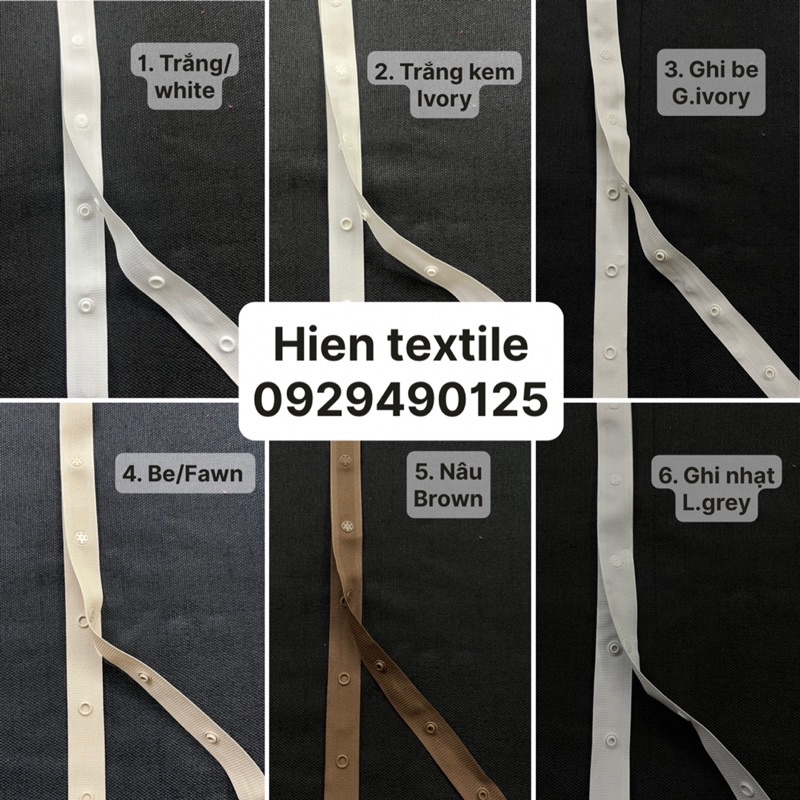 Dây Nút Bấm Nhựa YKK Nhật