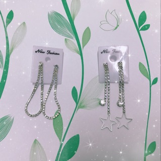 Hoa tai chuỗi đá lấp lánh