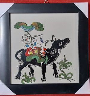 Tranh đông hồ trên sứ