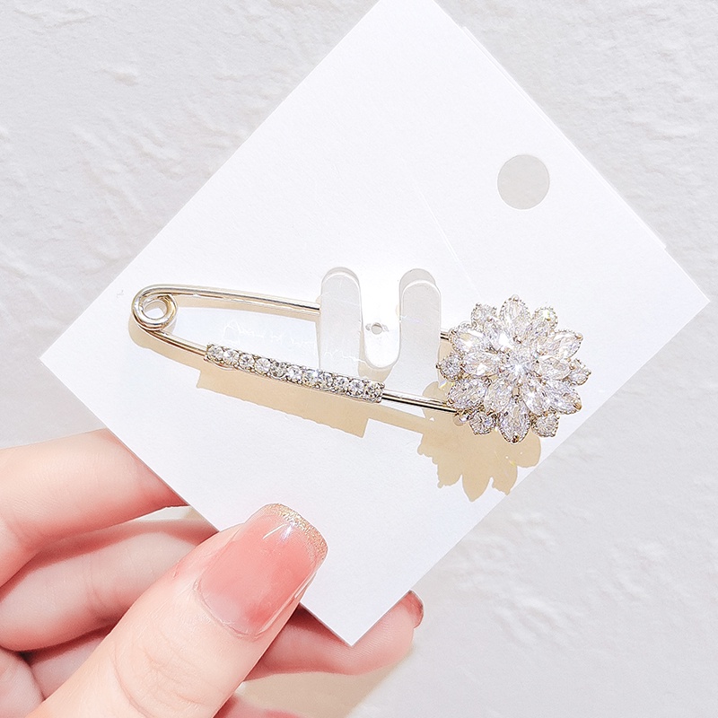 Trâm cài áo sơ mi JIUDUOLAN nhiều lớp hình bông tuyết ba chiều đính đá zircon phụ kiện đa chức năng
