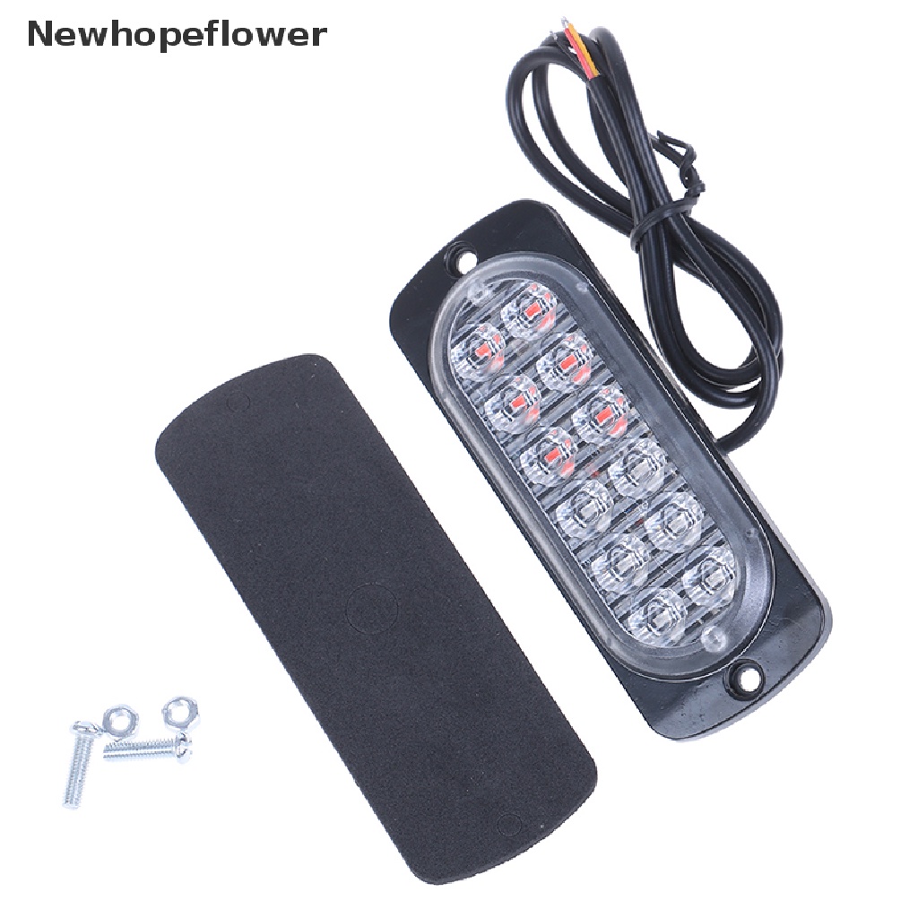 (NFPH) Đèn Cảnh Báo Urgent 12 Leds Màu Đỏ / Xanh Dương 18 Bóng Cho Cảnh Sát