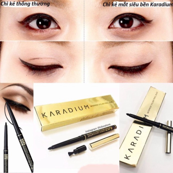 Chì Kẻ Mắt Chống Trôi Karadium Waterproof Eyeliner Pencil 0.14g EQ58