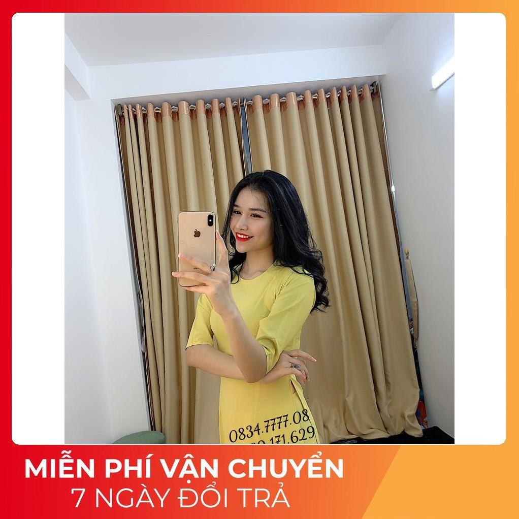 Aó dài may sẵn _áo dài truyền thống  trơn lụa cao cấp
