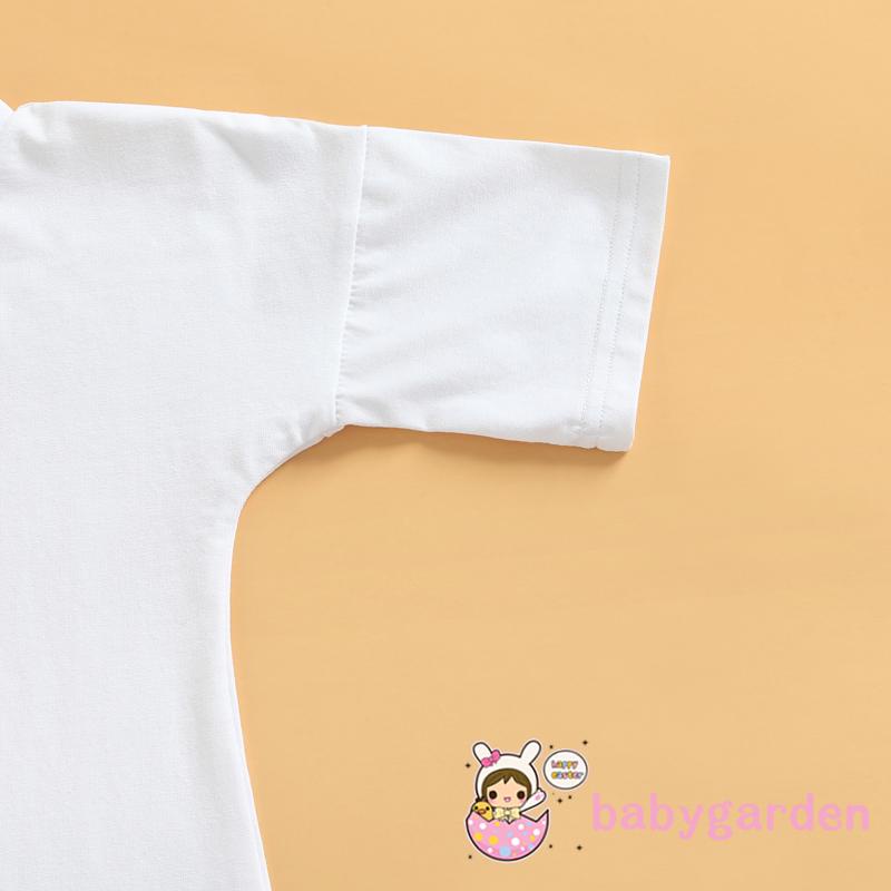 Váy thun tay ngắn kiểu cổ tròn trơn phối dây buộc thời trang cho bé gái từ 1 - 6 tuổi