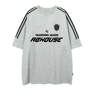 Ab house - áo thun boxy tee league xám nam nữ