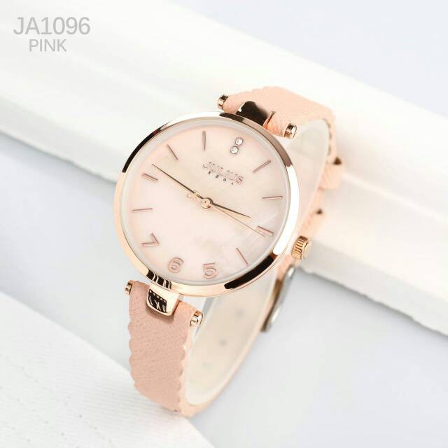Đồng hồ nữ JA-1096 Julius Hàn Quốc dây da (chọn màu)