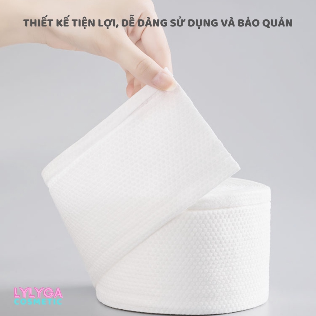 Khăn giấy lau mặt ANIMERRY 40 cái 100% COTTON tự nhiên  Khăn khô dùng 1 lần lau mặt tẩy trang mềm mại PLTPINKY