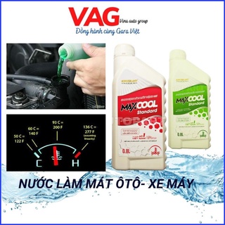 Nước làm mát ô tô, xe máy maxcool xanh /đỏ 800ml nước làm mát động cơ pha sẵn, tuổi thọ 40 000 km