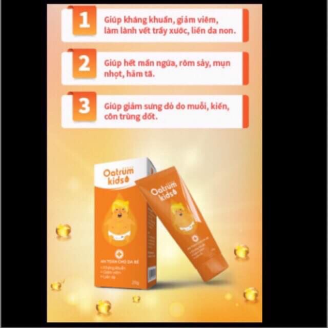 Oatrum Kids Gel - hỗ trợ hăm da, chàm sữa, mụn nhọn, côn trùng cắn...