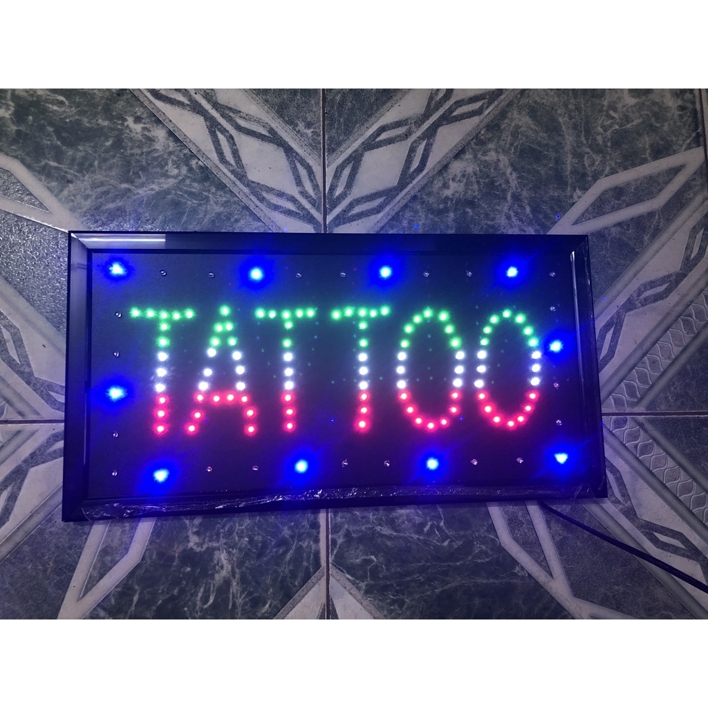 Bảng Led Tattoo và Open