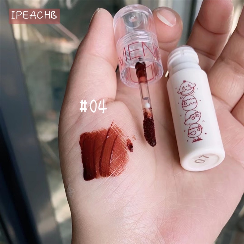 Son bóng MENGXIDUO 3D hương trái cây ngọt ngào dạng lỏng dưỡng ẩm chống thấm nước lâu trôi