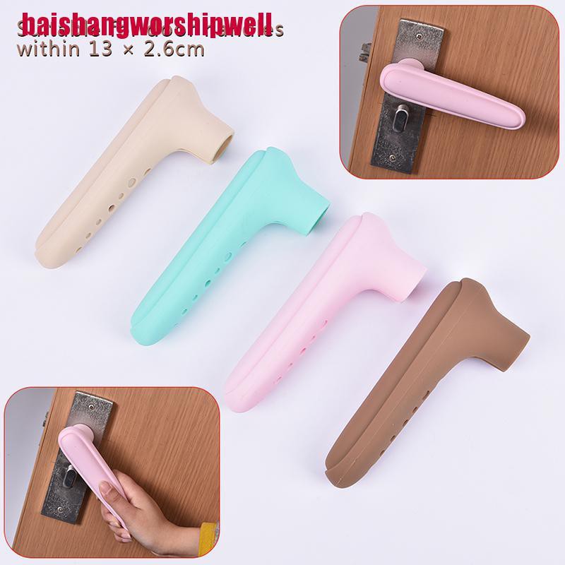 (Bộ 2 sản phẩm - Hàng Cao Cấp) Silicon Bọc Tay Nắm Cửa Bảo Vệ An Toàn Tiện Dụng Cho Bé [Sắn Hàng]