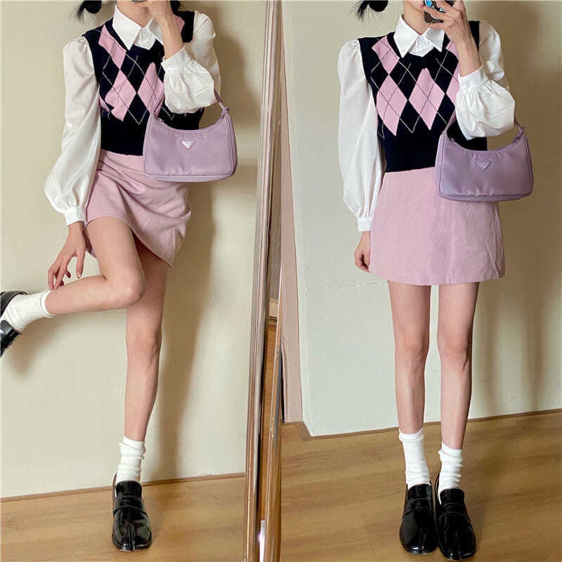 Áo gile croptop ô quả trám Rosé Rose hot trend 2021