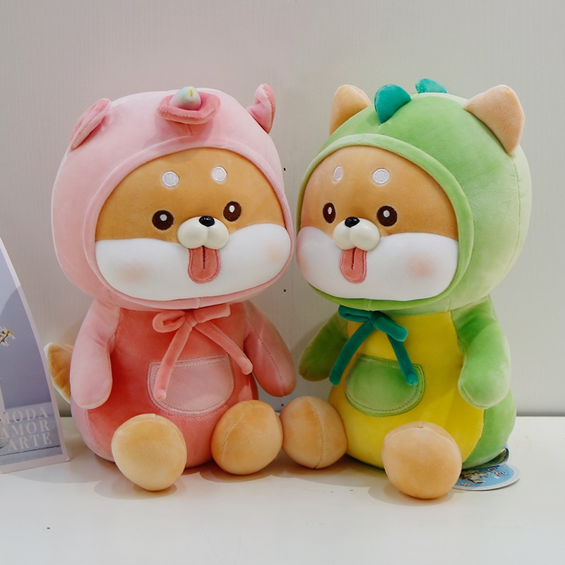 Chó Bông Shiba lè Lưỡi 22cm - Chó Nhồi Bông Cao Cấp