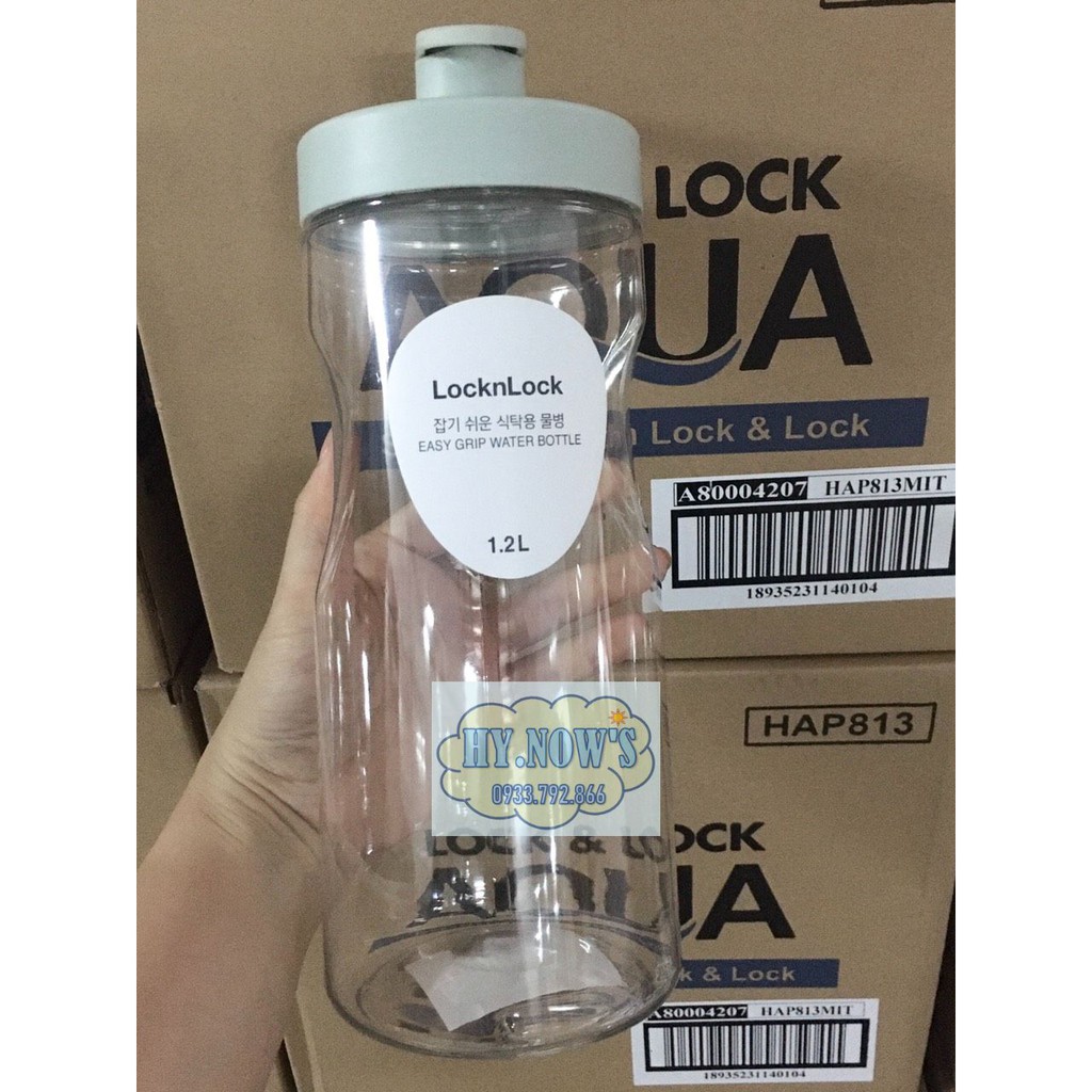 Bình Nhựa đựng nước trong tủ lạnh Dung Tích 1.2 lít, bình nước HAP813 Lock&Lock