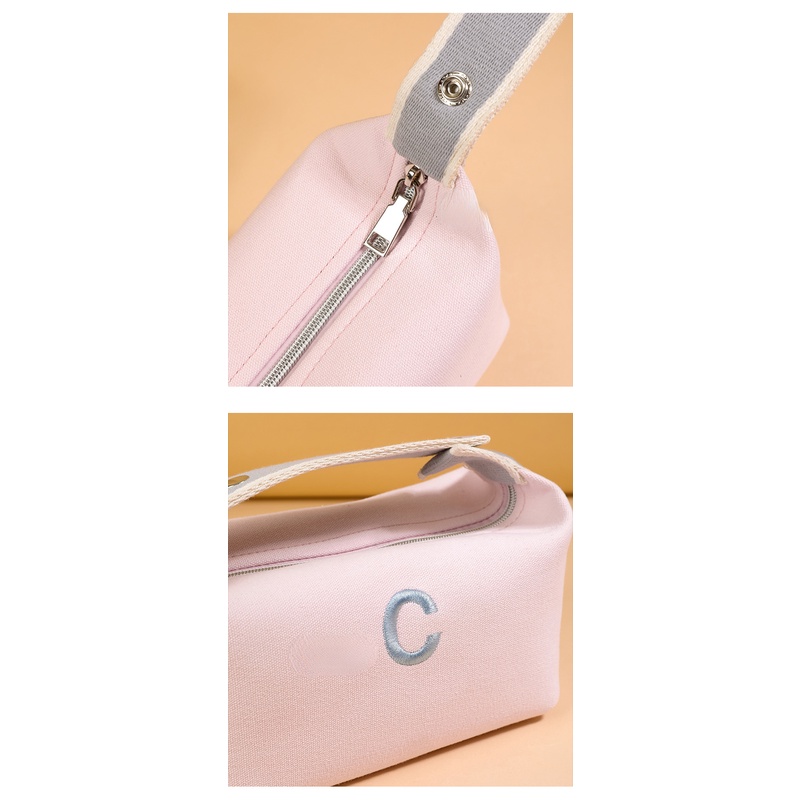 Túi Đựng Mỹ Phẩm Cỡ Lớn Bằng Vải canvas Phong Cách Hàn Quốc