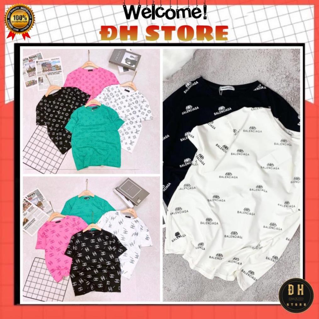 Áo Phông Áo Thun Nam Nữ Thêu Họa Tiết , Fom Rộng Giấu Quần Hàng Quảng Châu Cao Cấp .