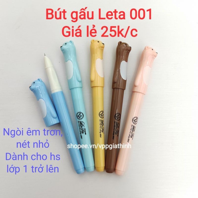 Bút gấu Leta 001 (ngòi kín, êm trơn, nét nhỏ)
