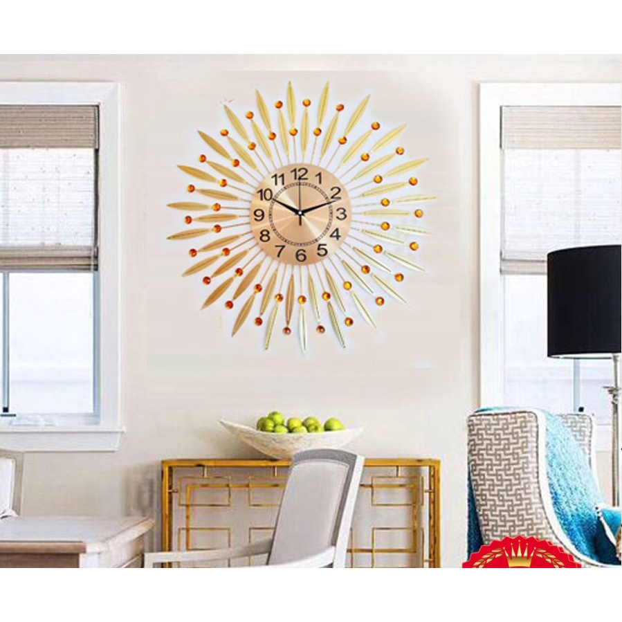 Đồng hồ treo tường trang trí kim trôi 70cm decor phòng khách phòng ngủ cao cấp giá rẻ đẹp không tiếng động