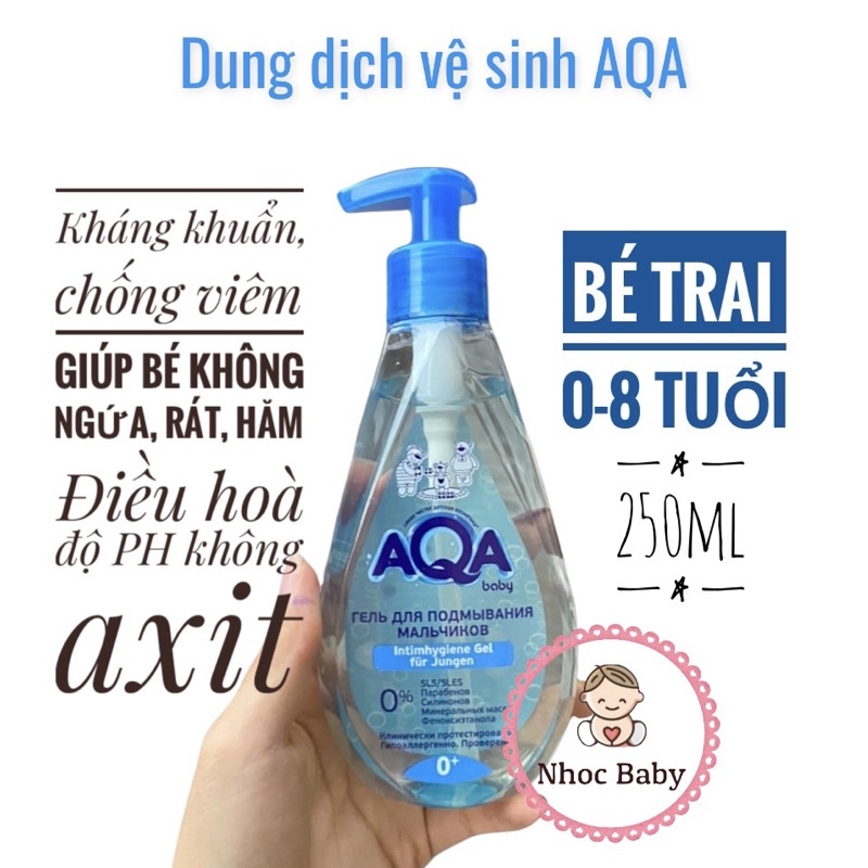 Dung dịch vệ sinh bé gái AQA baby cho bé 0-8 tuổi 250ml