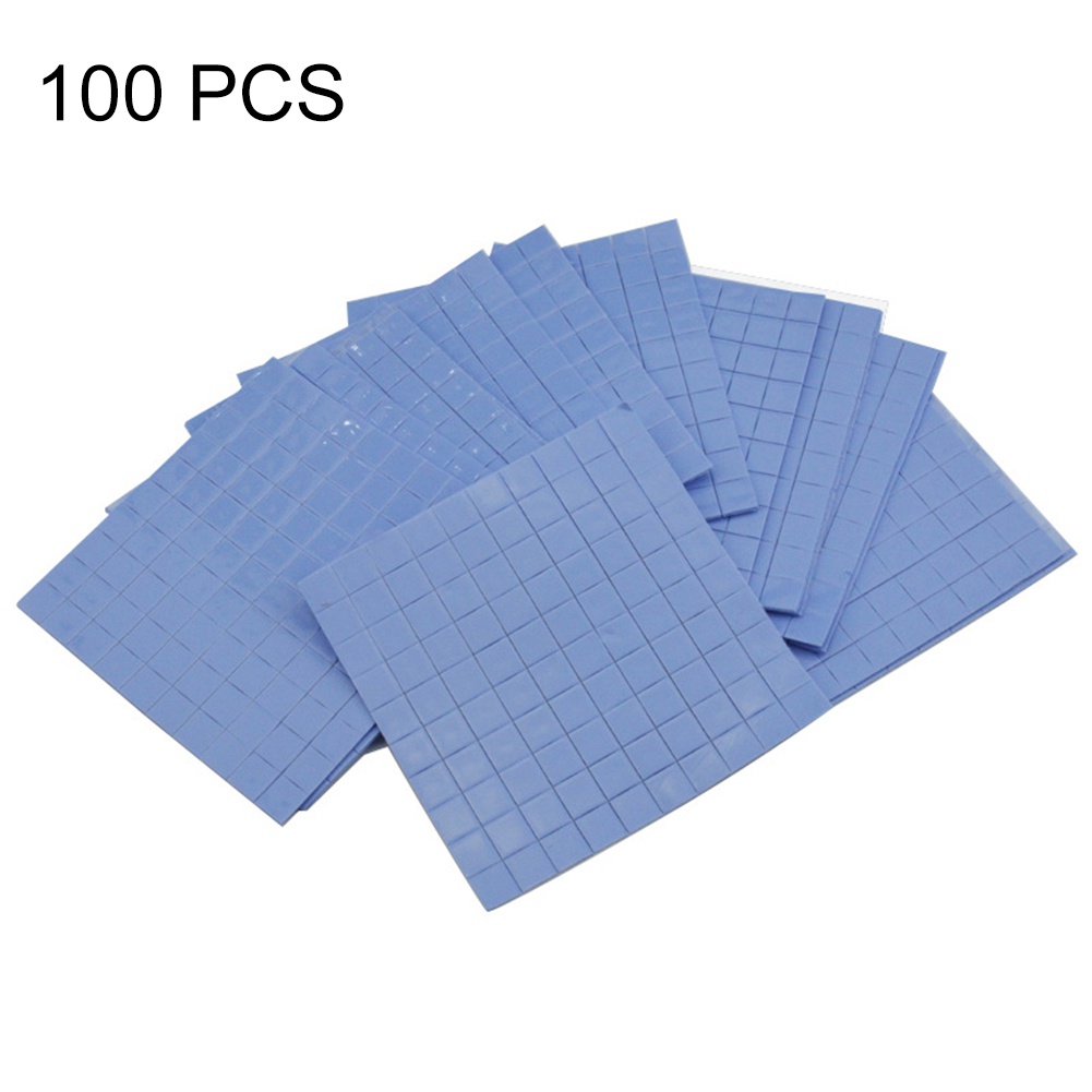 Bộ 100 Miếng Đệm Dẫn Nhiệt Bằng Silicon Kích Thước 10x10x0.5mm Cho GPU VGA IC