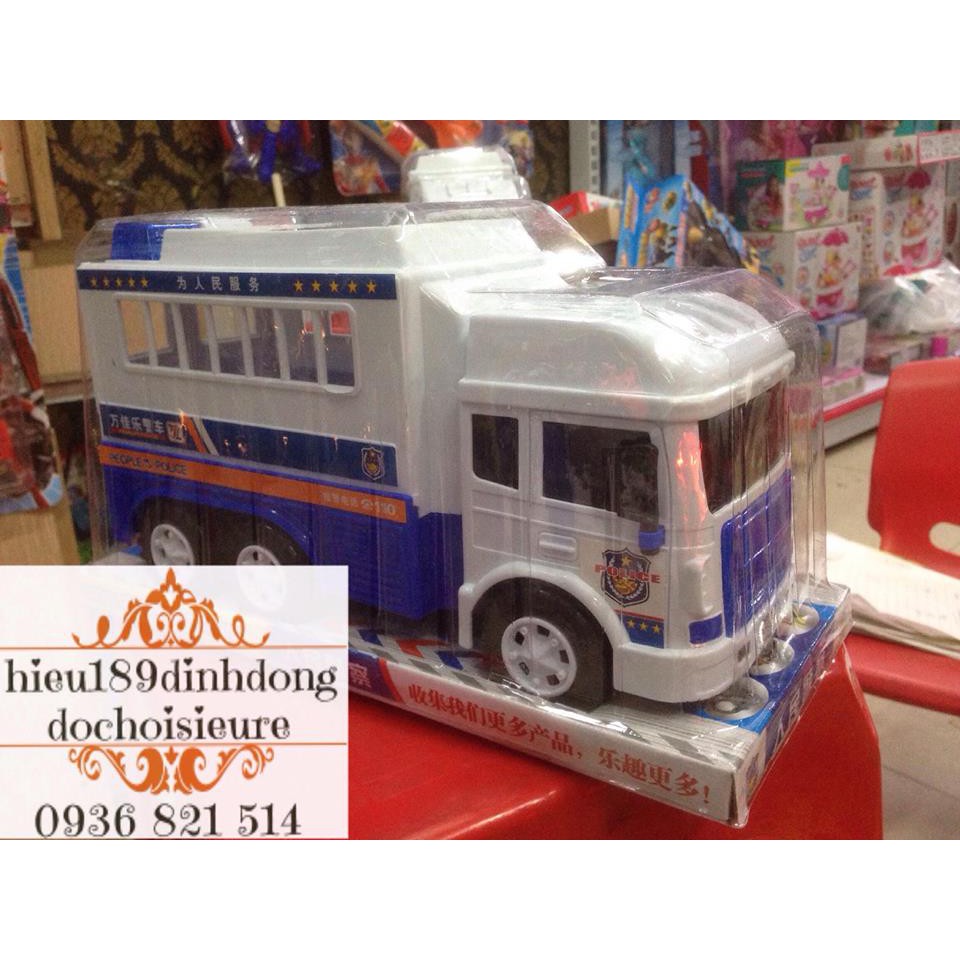 Xe cứu thương cảnh sát cỡ lớn bánh đà mở được cửa sau (ảnh thật)