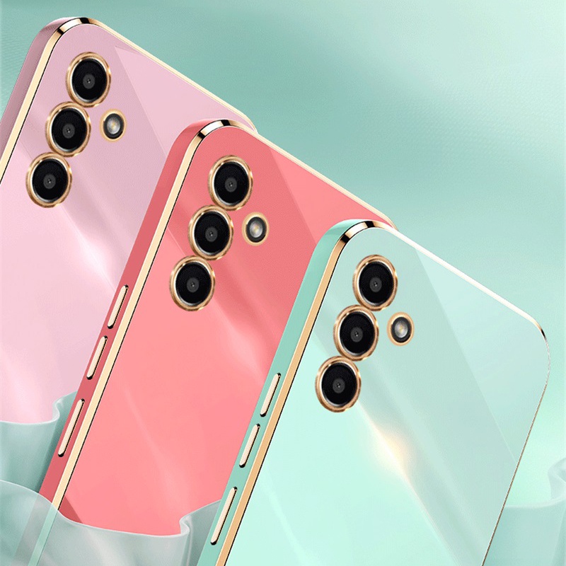 Ốp điện thoại KOOSUK bằng silicon mềm mại bóng dáng vuông bảo vệ cho Samsung Galaxy A04S A04 Core A14