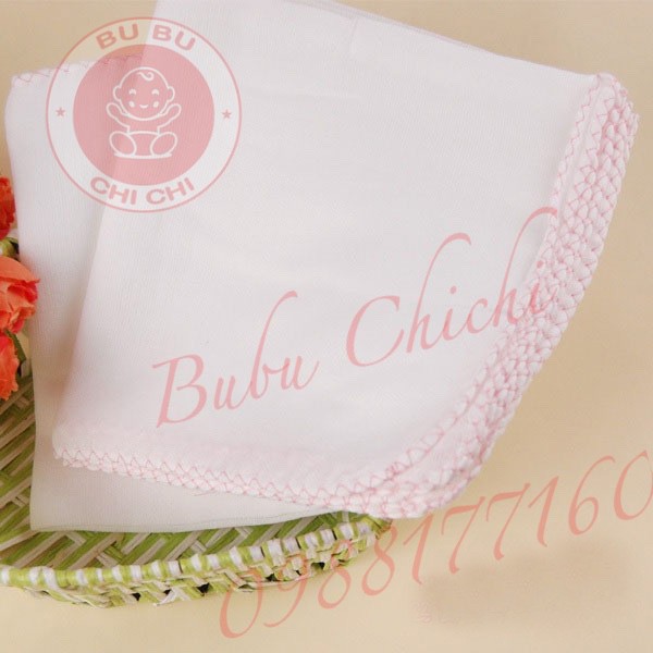 Set 10 khăn xô sữa xuất Nhật trắng mềm mịn 2 lớp thấm nước cho bé sơ sinh kích thước 30*30cm