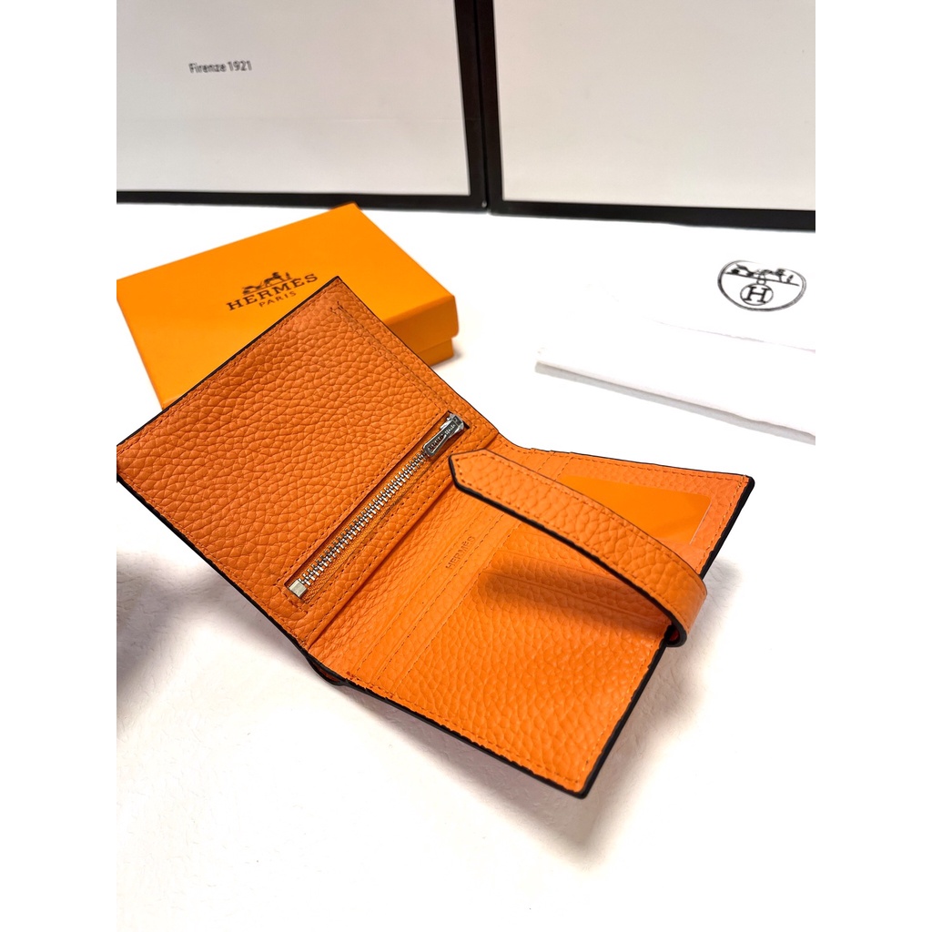Ví gập nữ da thật thời trang cao cấp Hermes HM phong cách thời thượng