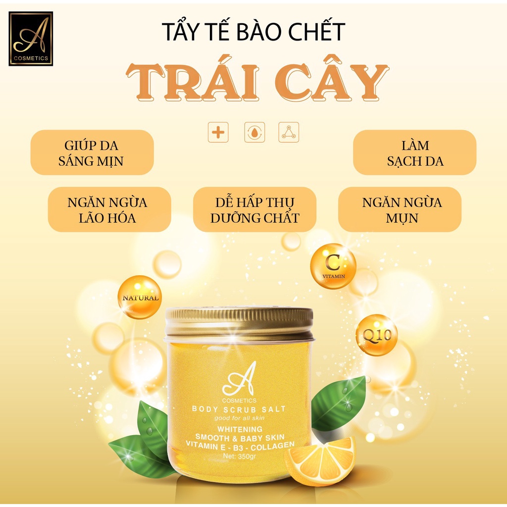 [Chính Hãng] muối tẩy da chết trái cây A cosmetic