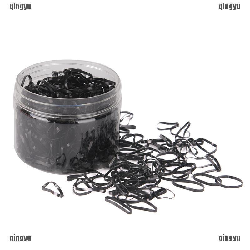 Hộp 500 chun cao su trong suốt buộc tóc tiện dụng