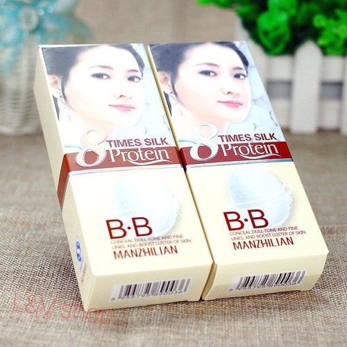 Kem Nền BB SKIN PROTEIN MANZHILIAN - Làm Trắng Da Tinh Chất Tơ Tằm