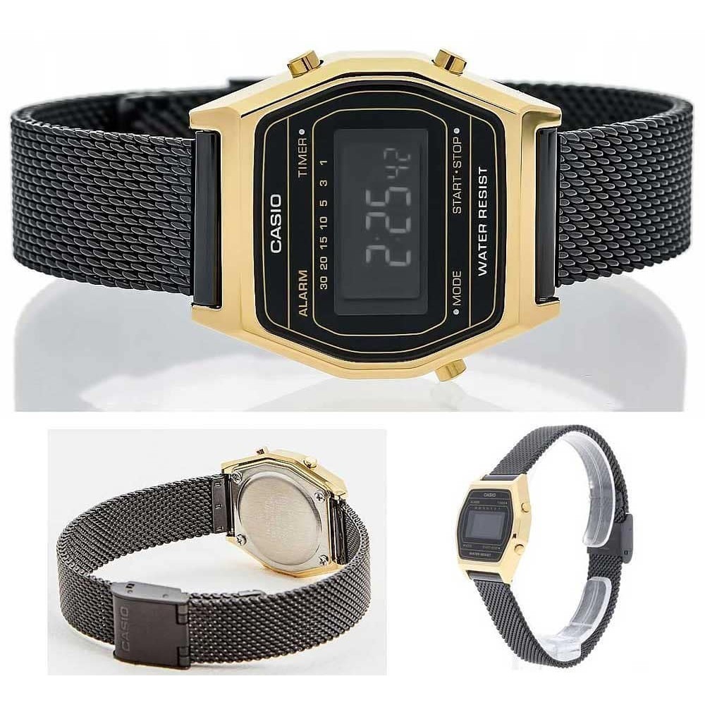 Đồng hồ Nữ Casio dây kim loại điện tử LA690WEMB-1BDF - Chính hãng Casio Anh Khuê