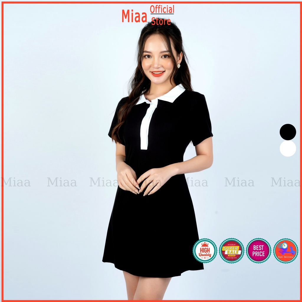 Đầm polo body tay ngắn hai màu đen trắng,  váy polo đi dự tiệc siêu xinh 2 màu đen trắng- VN01 | BigBuy360 - bigbuy360.vn