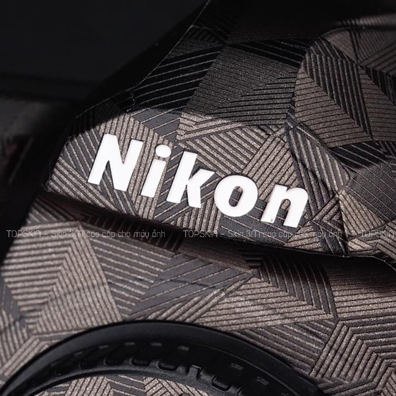 Miếng Dán Skin Máy Ảnh 3M - Mẫu Nordic titanium vân nổi - Cho máy ảnh Nikon DSLR...